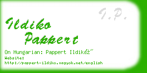 ildiko pappert business card